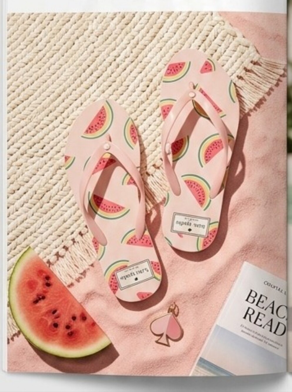 kate Spade New York Women's Fiji Watermelon Flip Flops Sandals Size 8 - Picture 1 of 7